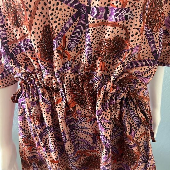 Seafolly Pink /Orange Floral Coverup or Summer Dress, Size Medium, NWOt - Picture 10 of 12